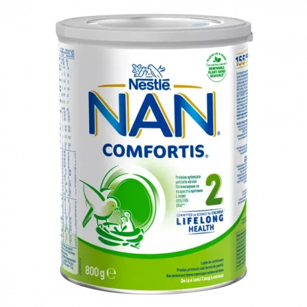 Lapte praf Nan 2 Comfortis +6 luni, 800g, Nestle