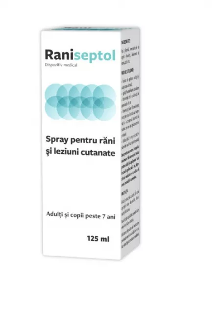 Raniseptol, Spray pentru rani si leziuni, 125 ml, Zdrovit