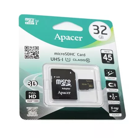 CARD MEMORIE MICROSDHC 32GB CLASA 10 UHS-I CU ADAPTOR APACER, [],dennver.ro