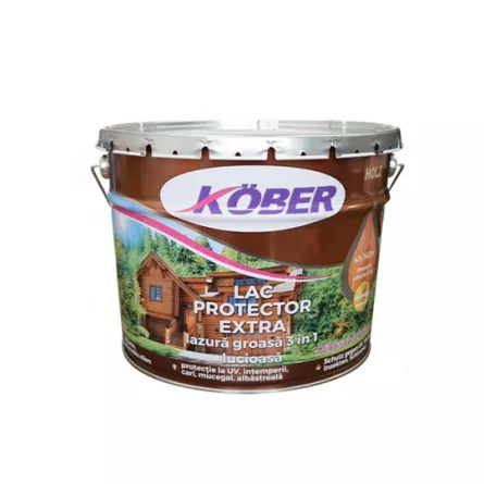 LAC LEMN PROTECTOR EXTRA 3 IN 1 INCOLOR 10 l KOBER, [],dennver.ro