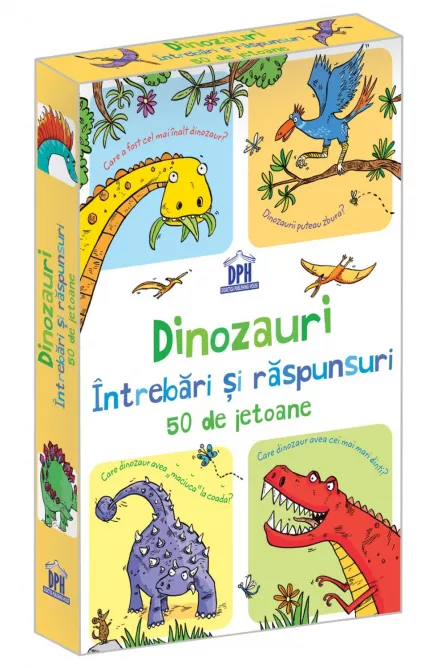 Dinozauri - Intrebari si raspunsuri - 50 de Jetoane, [],edituradph.ro