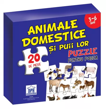 Puzzle pentru podea - Animale domestice - 3-6 Ani, [],edituradph.ro