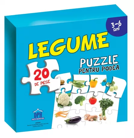 Puzzle pentru podea - Legume - 3-6 Ani, [],edituradph.ro