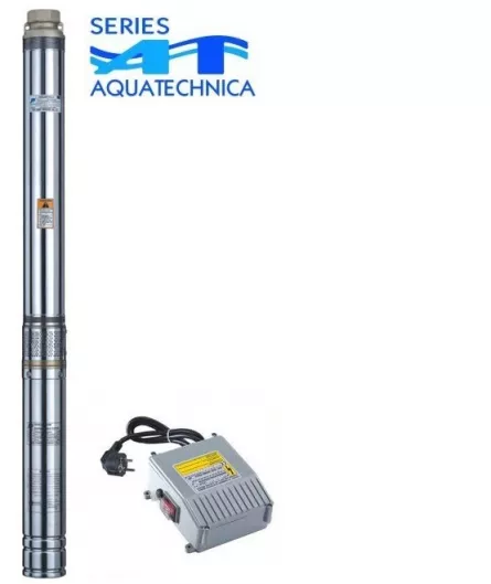 Pompa submersibila Aquatechnica Tornado 233 putere 1100w, inaltime pompare 124 m, debit 60 litri-minut, [],shop-einstal.ro
