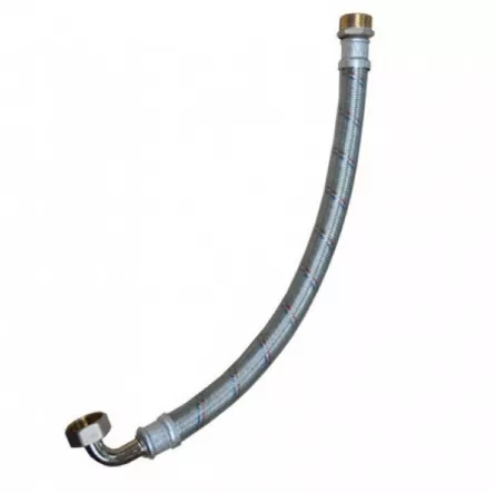 Racord flexibil antivibrant 1 cu cot lungime 80 cm, [],shop-einstal.ro