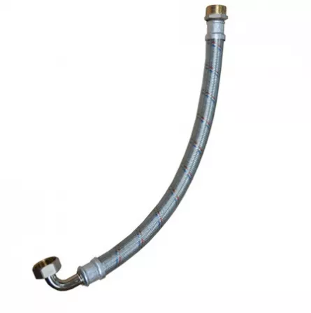 Racord flexibil antivibrant cu cot  lungime 65 cm, [],shop-einstal.ro