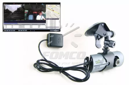 Cameră auto Volltop DVR X3000 Dual cu GPS, unghi 120 grade, ecran LCD 2.7”, alimentare 12V/24V DC, [],fomcoshop.ro