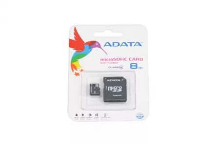Card de memorie ADATA MicroSDHC, 8GB, Class 4 cu adaptor SD, [],fomcoshop.ro