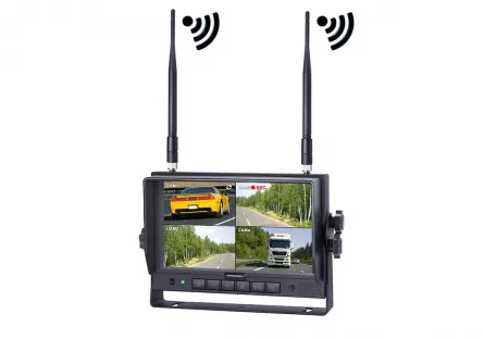 Ecran multi display Vignal, wireless - 2,4 Ghz de 7 inchi, monitorizare camion, [],fomcoshop.ro