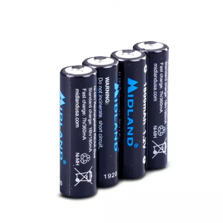 Midland Pachet 4 baterii B-1800 reîncărcabile tip AA 1800 mAh pentru G7, G7 PRO, G9 PRO, Alan 42, [],fomcoshop.ro