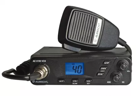 Stație radio CB Albrecht AE 6199, VOX, cu CTCSS / DCS și microfon cu 6 pini, 12V, [],fomcoshop.ro