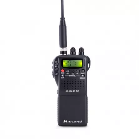 Stație radio CB portabilă Midland Alan 42 DS, Squelch automat digital, 4W, 12V, Dual Watch, cod C1267, [],fomcoshop.ro