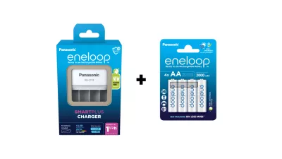 Incarcator Eneloop Smart & Quick + 4x Acumulatori Eneloop 2000mAh AA R6