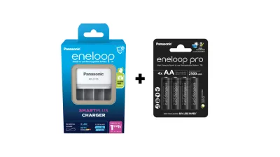 Incarcator Eneloop Smart & Quick + 4x Acumulatori Eneloop 2500mAh AA R6