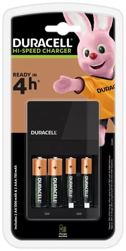 Incarcator RESIGILAT acumulatori Ni-Mh, include 2 x AA si AAA, CEF14 DuraCell
