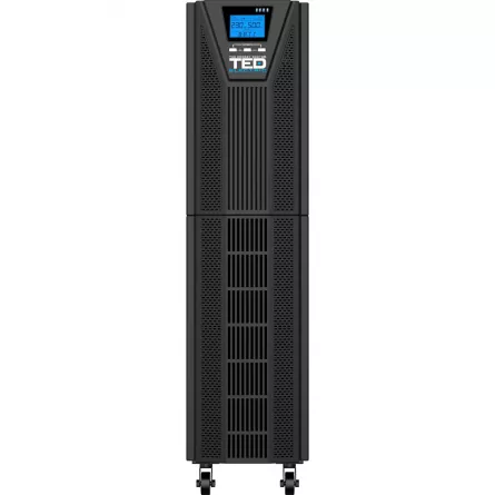 UPS Online 10kVA/10kW Monofazat cu Dublă Conversie, Undă Sinusoidală Pură, Transfer Instant, Ecran LCD, Include 16 Acumulatori 12V/9Ah, TED Electric
