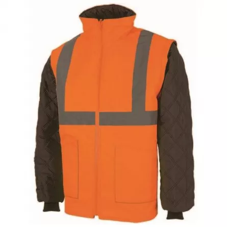 Jacheta cu maneci detasabile reflectorizanta (portocalie) LIVERPOOL- XL