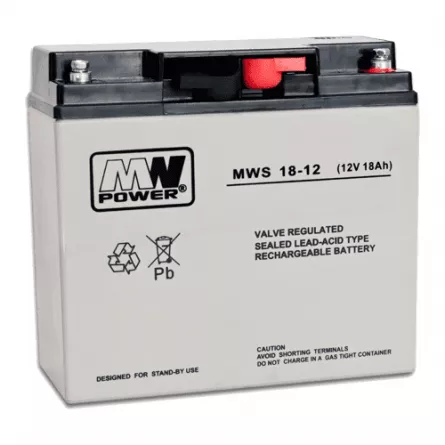 Acumulator 12V, 18Ah MWS 18-12, [],high-security.ro
