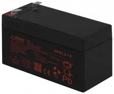 Acumulator 12V/1.2Ah Pulsar HPB1,2-12, [],high-security.ro