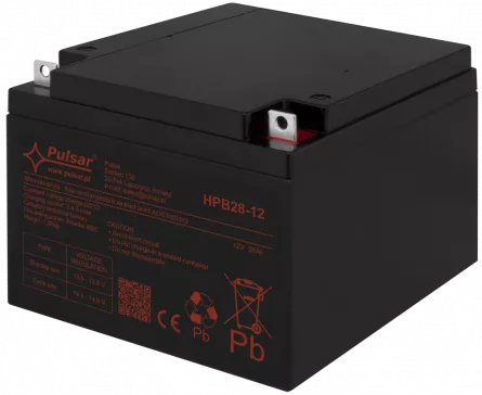 Acumulator 12V/28Ah Pulsar HPB28-12, [],high-security.ro