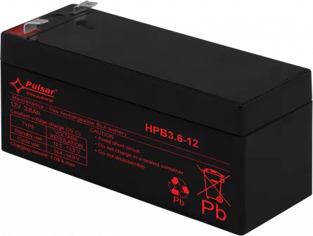 Acumulator 12V/3.6Ah Pulsar HPB3,6-12, [],high-security.ro