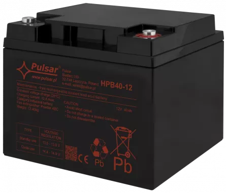 Acumulator 12V/40Ah Pulsar HPB40-12, [],high-security.ro