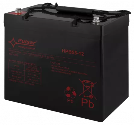 Acumulator 12V/55Ah Pulsar HPB55-12, [],high-security.ro