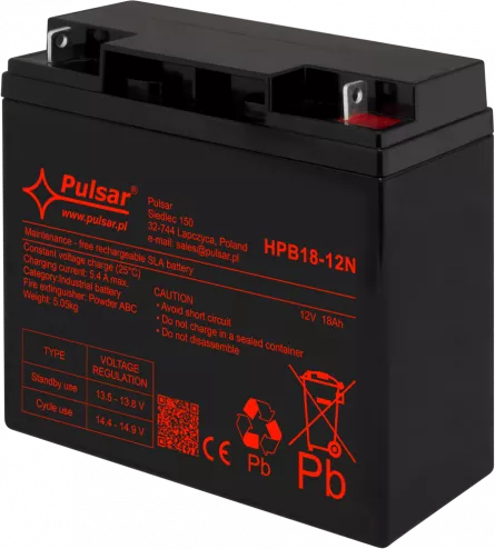 Acumulator 18ah/12V HPB18-12N, [],high-security.ro