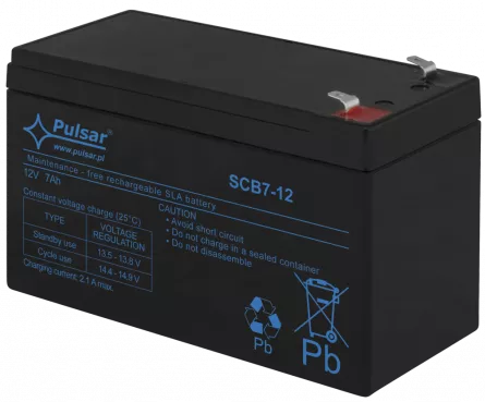 Acumulator 7Ah/12V SCB7-12, [],high-security.ro
