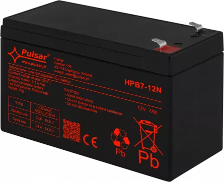 Acumulator HPB 7Ah/12V HPB7-12N, [],high-security.ro