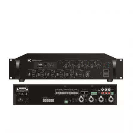 Amplificator mixer digital RMS 500W 6 zone cu tuner MP3 (USB/SD) + FM și Bluetooth TI-5006S, [],high-security.ro