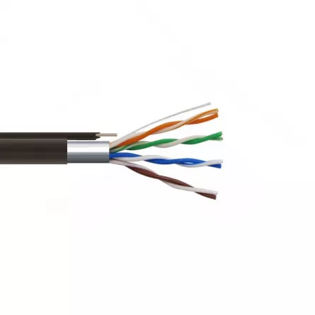 Cablu FTP cu șufă CAT5E 8 fire x 0,52mm CUPRU MASIV FTP24AWG CU SUFA, [],high-security.ro