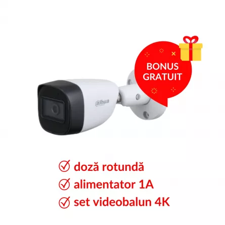 Cameră de supraveghere bullet IR Fixă HDCVI 2MP HAC-HFW1200CMP-A, [],high-security.ro