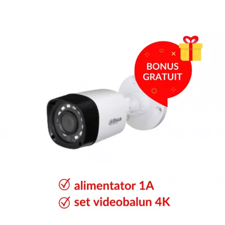 Cameră de supraveghere video bullet IR HDCVI 2MP HAC-HFW1200RP, [],high-security.ro
