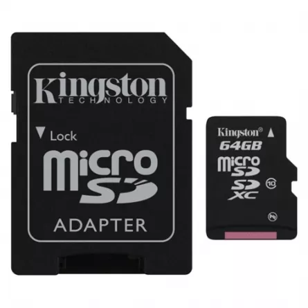 CARD MicroSD KINGSTON, 64 GB, [],high-security.ro