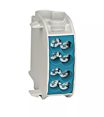 Clemă derivaţie izol, 25mmp, 1P, 4 pct conectare, albastru IK026120, [],high-security.ro