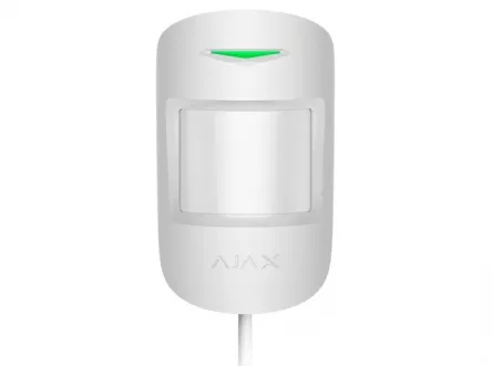 Detector cablat PIR + MW AJAX MOTIONPROTECT PLUS FIBRA (WHT), [],high-security.ro