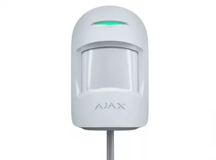 Detector PIR de mișcare cablat AJAX COMBIPROTECT FIBRA (WHT), [],high-security.ro