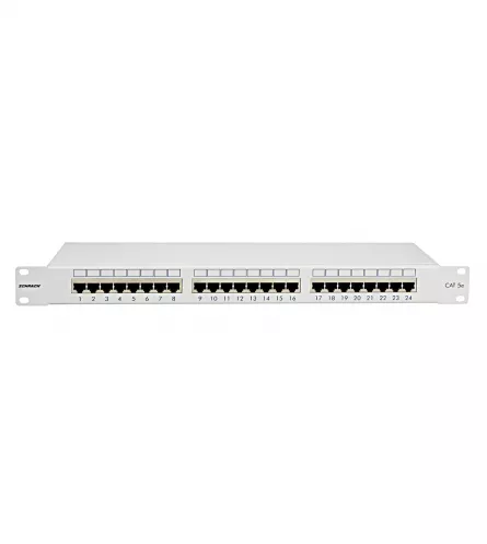 Patch panel echipat, CAT 5, 24 porturi SP-3217SK24-C5, [],high-security.ro