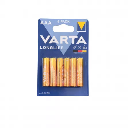 Set 6 baterii VARTA alcaline 1,5V, AAA BAT-LR03, [],high-security.ro