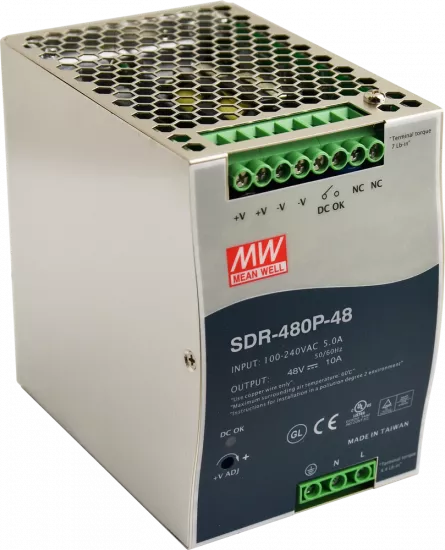 Sursă de alimentare pe șină DIN SDR 48V/480W/10A SDR-480P-48, [],high-security.ro