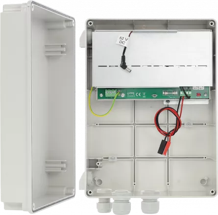 Sursă de alimentare pentru switch-uri PoE cu backup 52VDC/7Ah/60W SWBH-60, [],high-security.ro
