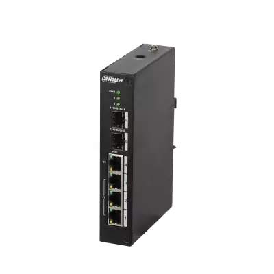Switch 4 porturi PoE + 2 porturi SFP, fără management PFS3206-4P-120, [],high-security.ro