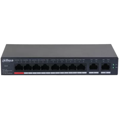 Switch Desktop Cloud 10 porturi, gestionat în cloud, 8 porturi PoE, 2 porturi uplink Gigabit CS4010-8ET-110, [],high-security.ro