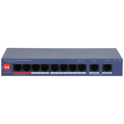 Switch desktop Cloud Gigabit Managed 8 porturi PoE + 2 porturi uplink CS4010-8ET2GT-110, [],high-security.ro