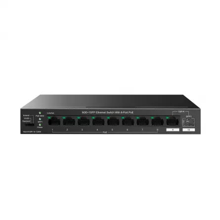 Switch Ethernet 9GE + 1SFP cu 8 porturi PoE G1110PF-8-120W, [],https:high-security.ro