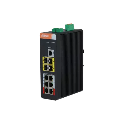 Switch industrial Gigabit cu management 6 porturi PoE si 4 porturi SFP IS4410-6GT-120, [],high-security.ro