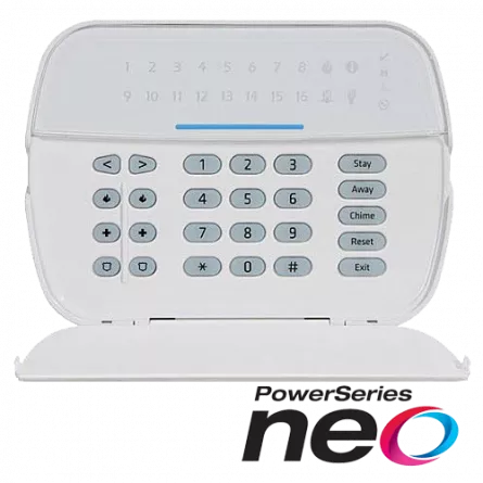 Tastatură LED, cablată, 16 zone NEO-HS2LED, [],high-security.ro