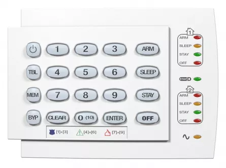 Tastatură LED pe fir 10 zone orizontală K10H, [],high-security.ro