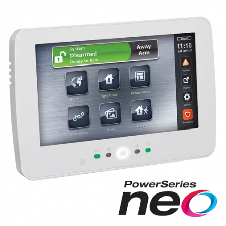 Tastatură touch screen color 7', 128 zone NEO HS2TCHP, [],high-security.ro